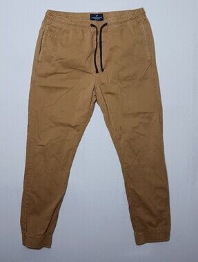 American Eagle Mens Pull On Twill Jogger Pants Medium Tan